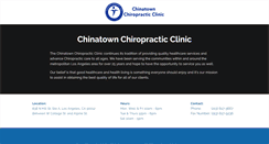 Desktop Screenshot of lachinatownchiro.com